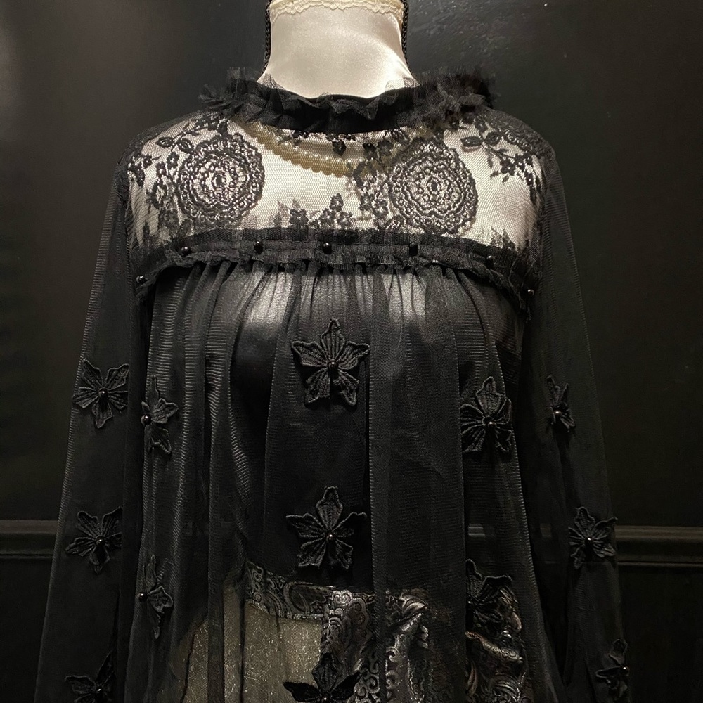 Sheer Black Blouse